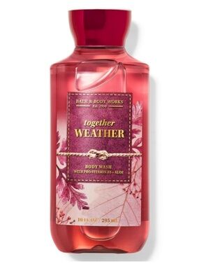 Bath & Body Works Together Weather Body Wash Lot of 2 Deep Rose Pink Color.
